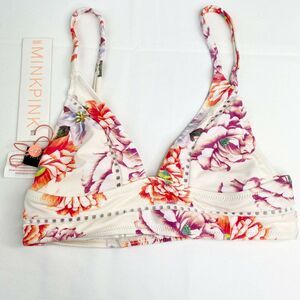 Mink Pink Holiday Fling Triangle Bikini Top Women's Size Extra Small XS
